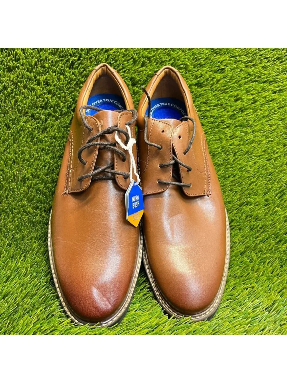 Nunn Bush Calderone Mens Size 9 Brown Casual Classic Plain Toe Oxford Shoes